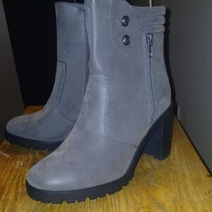 MIA Gray Heeled Boots for Women